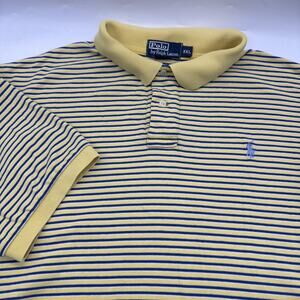 Polo Ralph Lauren Polo Shirt Mens XXL Striped‎ Classic Short Sleeve Golf Rugby
